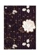 Flower Themed Metallic Plate Brown/White/Gold 20x15cm
