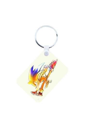 Sonic Printed Keychain Gold/Blue/Red