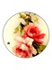 Floral Printed Fridge Magnet Beige/Pink/Green 5.5cm