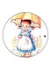 Vintage Art Printed Fridge Magnet Multicolour