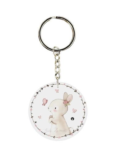 Cartoon Themed Single Sided Keychain