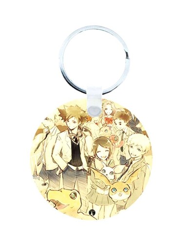 Digimon Anime Wooden Keychain