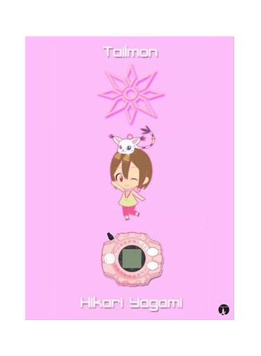 Metal Plate Of The Anime Digimon Poster Multicolour
