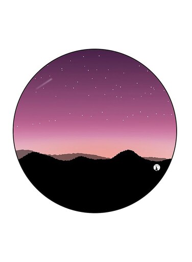 Night Mountain baby Printed Fridge Magnet Multicolour 5.5 x 5.5cm