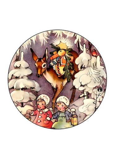 The Forest Printed Fridge Magnet Multicolour 5.5 x 5.5cm