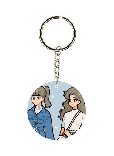 Cartoon Character Printed Keychain