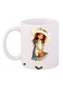 Cartoon Printed Coffee Mug White/Beige/Brown 11ounce