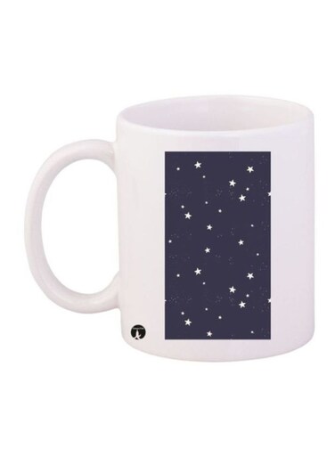 Stars Printed Mug White/Black