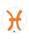 Zodiac Sign Pisces Printed Fridge Magnet Orange