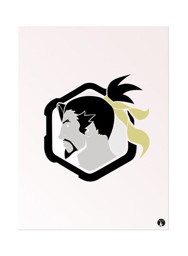 Metal Plate Of The Video Game Overwatch Poster Multicolour