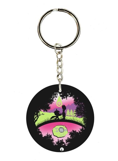 Double Sided Anime Digimon Printed Keychain