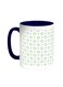 Motifs Of Small And Large Stars Printed Coffee Mug Blue/White 11ounce