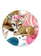 Deer Printed Fridge Magnet Round Multicolour