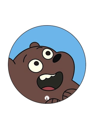 We Bare Bears Printed Fridge Magnet Blue/Black/Brown