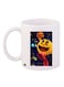 Cartoon Printed Ceramic Coffee Mug White/Blue/Black 11ounce