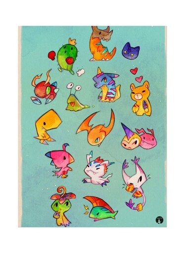 Metal Plate Of The Anime Digimon Poster Green/Red/Pink