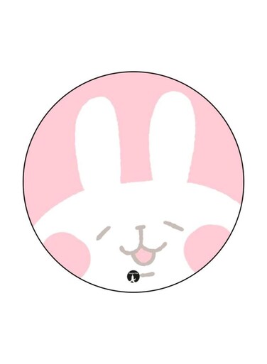 Bunny Printed Fridge Magnet k/White