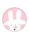 Bunny Printed Fridge Magnet k/White