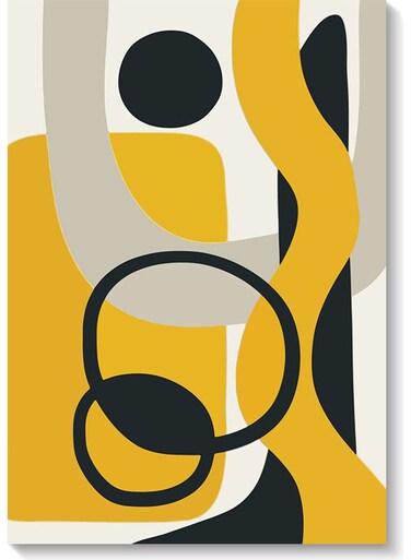 Abstract Wall Painting Multicolour 40x60cm