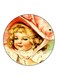Girl Printed Fridge Magnet Multicolour