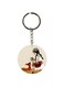 Girl Printed Double Sided Keychain