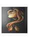 The Lion King Themed Canvas Wall Painting With Hidden Frame Black/Orange 50x50cm