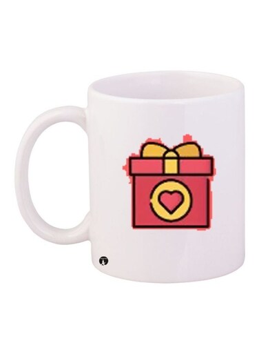 Printed Coffee Mug White/Red/Yellow 11ounce