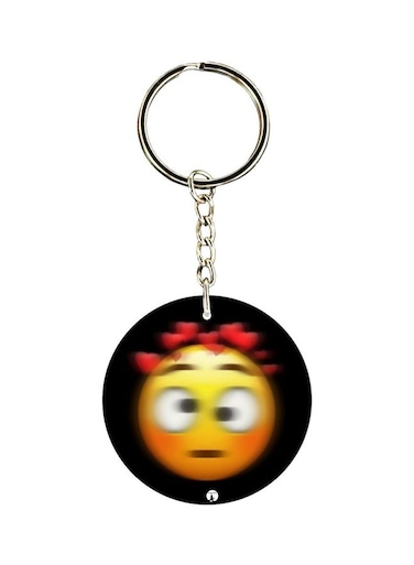 Double Sided Emoji Printed Keychain