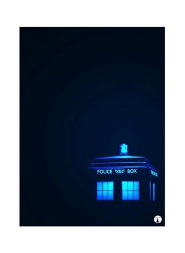 Doctor Who Metal Plate Poster Black 15x20cm