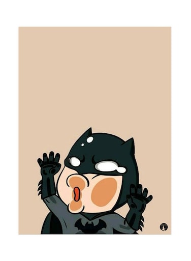 Metal Plate Of Batman Poster Orange/Grey/Green