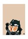 Metal Plate Of Batman Poster Orange/Grey/Green