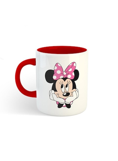 Minnie Mouse Printed Mug White/Red