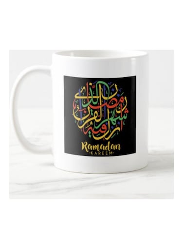 Ramadan Kareem Design Printed Mug White