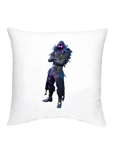 Fortnite Character Printed Decorative Cushion White/Purple/Grey 16x16inch