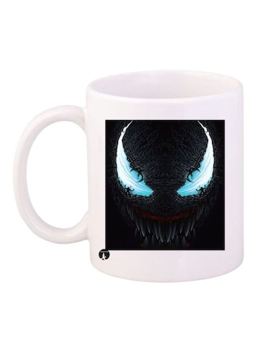 Venom Printed Coffee Mug White/Black/Blue Standard Size