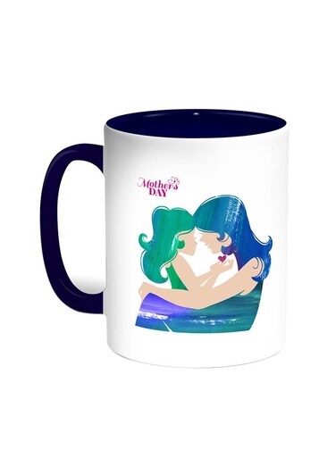 Mothers Day Printed Coffee Mug Blue/White 11ounce