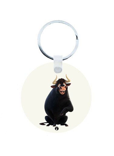 Bull Wooden Keychain