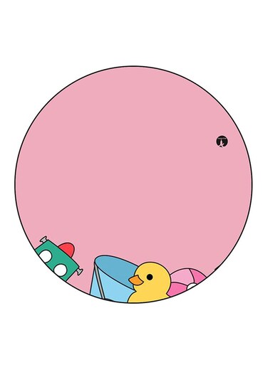 Stuff Printed Fridge Magnet Round Multicolour