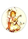Vintage Art Printed Fridge Magnet Multicolour
