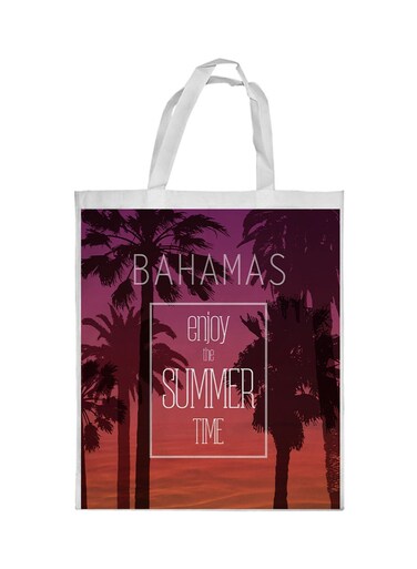 Enjoy The Summer Time Printed Shopping Bag Multicolour