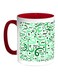 Arabic Letters Printed Coffee Mug Red/White/Green 11ounce