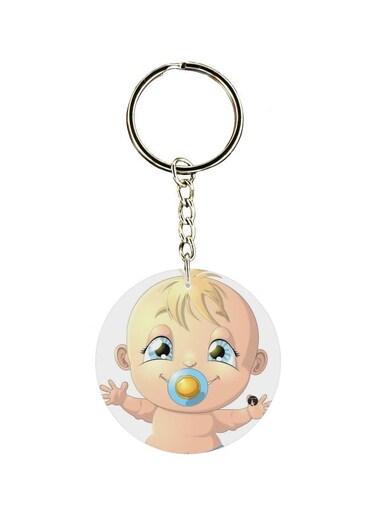 Baby Boy Printed Double Sided Keychain