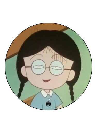 Anime Chibi Maruko Chan Theme Printed Fridge Magnet Green/Blue/Black
