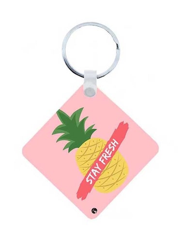 Pineapple Wooden Keychain