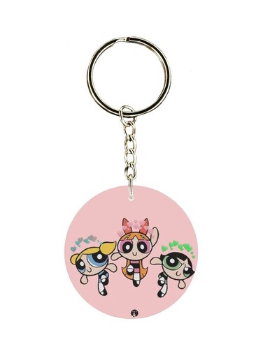 Cartoon Printed Single Sided Keychain