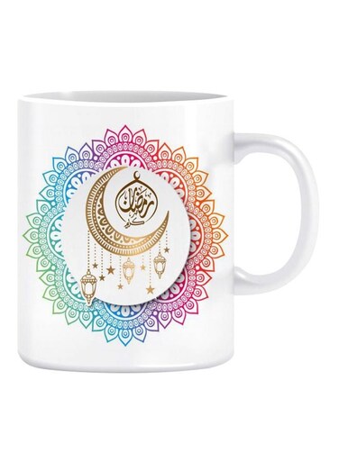 Ramadan Mandel Printed Mug White/Gold/Pink