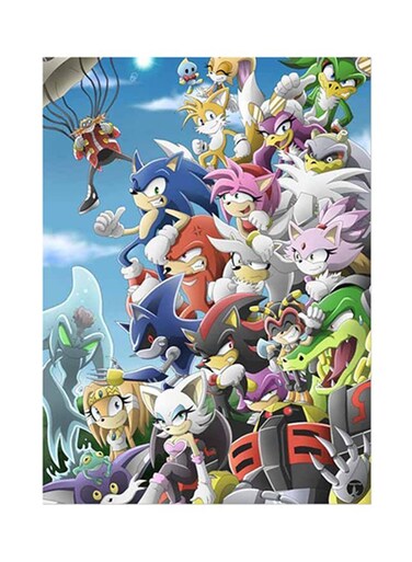Video Game Sonic Metal Plate Poster Multicolor 15x20centimeter