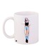 Cartoon Girl Printed Coffee Mug White/Black/Beige 11ounce