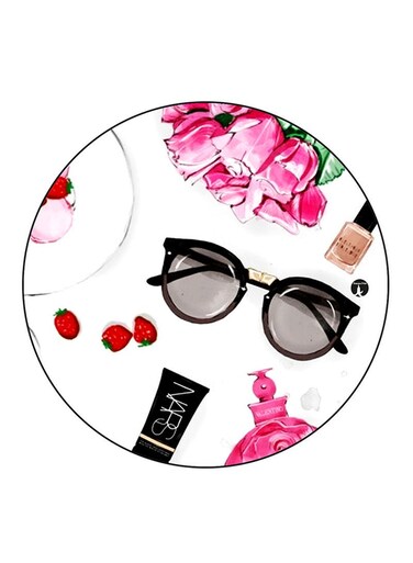 Sunglasses Printed Fridge Magnet Round Multicolour