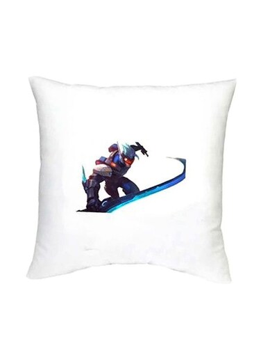 Mobile Legends Character Printed Decorative Cushion White/Blue/Grey 16x16inch